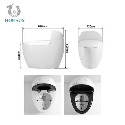 Egg Shape Toilet Bowl Siphon Flush