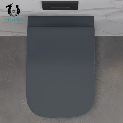 Luxury Bathroom Wall Hung Toilet Bowl Dual Flush 505*305*360mm Nano Glaze