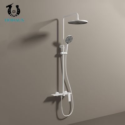 Exposed Valve Showers Best Brass Body White Gold Premium Ceramic Core Luxury Hotel